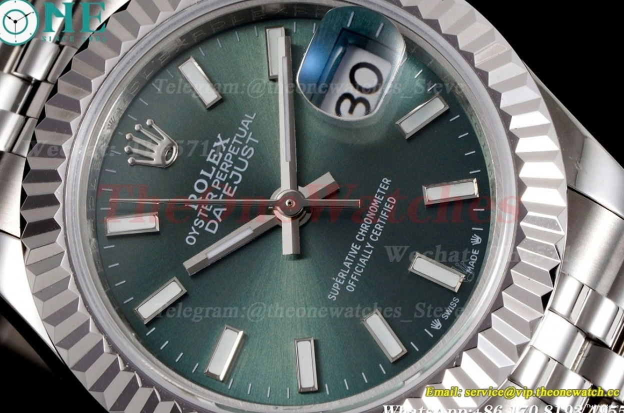 GMF Green SS Stk A2671 279174 904L 28MM Datejust Jub SS 0413
